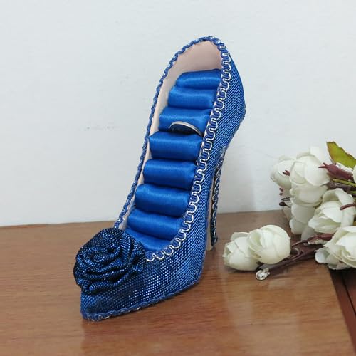 2 PCS Set Jewlery Display Shoe Ring Holder - Mannequin Necklace Display Bracelet Orgaziner (R/Blue) - color: R/Blue