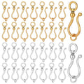 PH PandaHall 50 Sets S Hook Jewelry Clasp 2 Colors Tibetan Style Toggle Clasps Alloy Jewelry Clasp Connector Clousre for DIY Jewelry Making Necklace Bracelet, 38mm Long, Antique Silver/Antique Gold