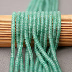 BONNY BOXX 150PCs Natural Green Aventurine Spacer Beads, Loose Semi Precious Flat Round Gemstone Heishi Disc Stone Beads for Beading Jewelry Making 4mm*2mm - color: Green Aventurine, size: 4MM*2MM