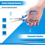 SPEEDWOX 6 Inches Needle Nose Pliers Mini Extra Long Nose Precision Nippers Thin Flat Jaws Micro Functional Precision Wire Looping Fine Pliers with Spring Craft Small Jewelry Making Tools - style: 6" Needle Nose Plier