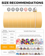 1 Rolls FIVEIZERO Elastic Bracelets String Cord,0.8 Round Crystal Elastic String for Bracelets Necklace Beading & Jewelry Making, White Transparent Stretch Bead Cord Thread - size: 0.8mm Round Crystal Clear (1 Pack)