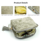 Travel Jewelry Case, Travel Jewelry Organizer, Travel Jewelry Bag with Zipper, Small Travel Jewelry Pouch for Necklaces Bracelets Bangles Rings Earrings Gemstones Storage (grey) - color: grey
