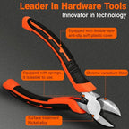 6" Diagonal Cutting Pliers, Heavy Duty Side Cutters, Wire Cutters For Electrical Appliance Repair, Cable, Electronic Production, Industrial Work, Fine Cutting, Model Making Comfort Grip