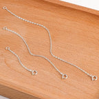 3 Pcs 925 Sterling Silver Necklace Extenders for Women Durable Strong Removable Necklace Bracelet Anklet Extension Jewelry Making Chains - color: 2 4 6 Inch, Silver