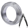 Aluminum Wire, Anezus 18 Gauge 328 FT Metal Wire Bendable Sculpting Aluminum Line 1mm for Crafts Jewelry Making Beading Floral (Silver)