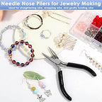 Billbotk Chain Nose Pliers For Jewelry Making, Flat Nose Jewelry Pliers, Craft Pliers For Jewelry Making - style: Chain Nose Pliers