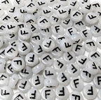 200PCS Letter Beads Glow in The Dark 4x7mm Acrylic Alphabet Letter F Beads for Jewelry Making Bracelet - color: F-200PCS