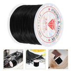 Ipetboom Elastic Thread for Hair Extensions - Silicone Stretch Cord Bracelet Rope for Hairstyling Braiding and Jewelry Making Wire Invisible for Hair Bundles and Wigs