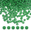 HARFINGTON 2000Pcs Small Glass Beads 6/0 4mm Loose Tiny Round Small Beads for Bracelet Earring Rings Jewelry Making, Dark Green - color: Dark Green