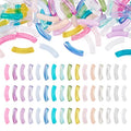 Spritewelry 160 pcs Acrylic Curved Tube Beads for Bracelets Making Chunky Bangle Bamboo Tube Beads Transparent Long Noodle Curved Beads for Jewelry Making Friendship DIY Crafts - color: Clear
