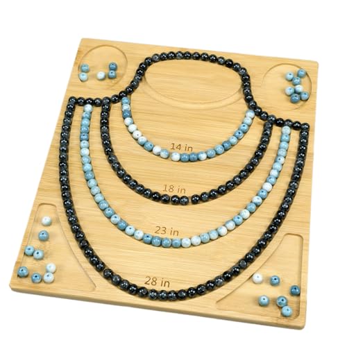 Petoysoso Bead Boards for Jewelry Making,Bamboo Necklace Making Supplies,Jewelry Making Supplies,Bead Board Tray - size: Necklace-S1