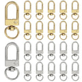 20Pcs Metal Lobster Claw Clasps, Swivel Lanyards Snap Hooks for Jewelry Making, Keychain,Bag Connector(Gold&Silver) - color: gold & silver
