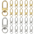 20Pcs Metal Lobster Claw Clasps, Swivel Lanyards Snap Hooks for Jewelry Making, Keychain,Bag Connector(Gold&Silver) - color: gold & silver