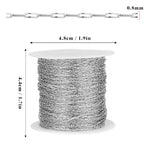66 FT Small Stainless Steel Cable Chains Roll, 0.8mm Thin 304 Stainless Steel Oval Cable Link Chains Bulk Spool for Beading Jewelry Making DIY Craft - color: Stainless Steel, size: 0.8mm thickness