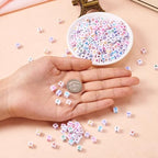 KISSITTY 500pcs 6mm Cube Acrylic Vowel Letter Beads Mix Color for DIY Jewelry Making