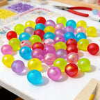 Mixed Lots Shiny Silicone Bead DIY Beading Hairband Bracelets Necklace Craft Embelishment (Mixed Colors-Silicone#1) - color: Mixed Colors-Silicone#1