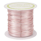 Pandahall 60 Feet Tarnish Resistant Copper Wire 22 Gauge Jewelry Beading Craft Wire for Jewelry Making (Rose Gold)