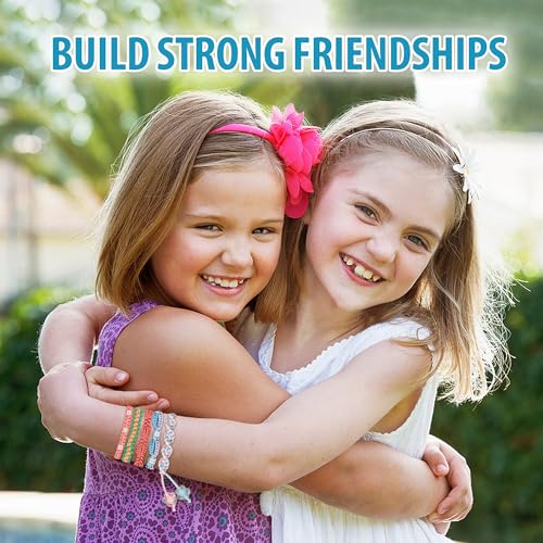 Chilpals Friendship Bracelet Making Kit for Girls 8-12, DIY String Bracelet Maker & Jewelry Craft Kits - Innovative Leg-Strap Design, Birthday Gifts Ideas for Kids Ages 7 8 9 10 Year Old (White) - color: White