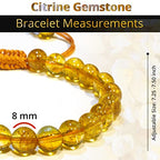 ANAYA AGATE Energy Protection Crystal Handmade Adjustable Bead Bracelet Perfect for Men, Women’s Christmas Gift - Gemstone Healing Stretch Bracelet Pulsera Para Hombre Mujer Stocking Stuffer - color: Citrine - H1