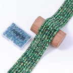 Natural African Turquoise Disk Stone Spacer Beads 6x2mm 38cm/str Flat Rondelle Loose Semi Gemstone Caps for Making Bracelets Necklace - color: African Turquoise