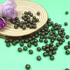 TOAOB 100pcs 6mm Antique Bronze Filigree Hollow Ball Beads Round Metal Loose Spacer Beads for DIY Crafts Bracelets Necklaces Earrings Jewelry Making - color: Antique bronze, size: 6mm