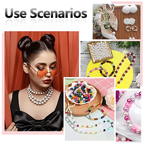 BONNY BOXX Quality Glossy ABS Imitation Pearl Beads with Hole 6/8/10MM Round Plastic Acrylic Spacer Bead for DIY Craft Jewelry Making Supplies (Gold, 6MM, 700pcs) - color: Gold, size: 6MM