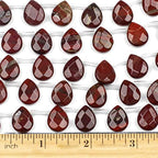 Cherry Blossom Beads Rainbow Jasper Beads 12x15mm Faceted Top-Drilled Teardrop - 12 pcs/ 8 Inch Strand - color: Rainbow Jasper