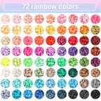 QUEFE 9000 Clay Beads Bracelet Making Kit, 72 Colors Friendship Bracelet Beads, Polymer Heishi Beads with Charms for Jewelry Making, Gifts, Crafts, Preppy