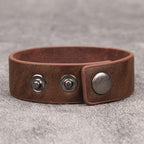 GelConnie Leather Cuff Bracelet Punk Braided Bracelets Rock Leather Wristbands Faux Mens Leather Bracelet Gothic Viking Bangle Adjustable Wrap Bracelet for Women,Men - color: Engraved Leather Bracelet