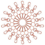 150Pcs Swivel Snap Hook Set,Rose Gold Swivel Clasps Lanyard Snap Keychain Hooks Lobster Clasp Split Key Rings with Chain and Jump Rings Bulk for Keychain Lanyard,Jewelry,DIY Crafts Supplies - color: Rose Gold