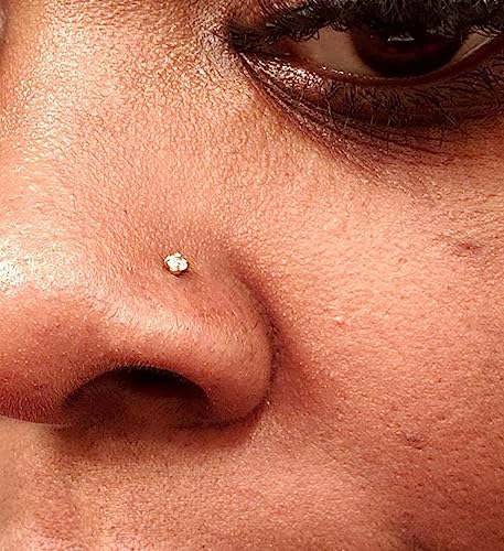QWALIT Piercing Taper Threadless Insertion Tool - Titanium Labret Pin 16g, 18g, 20g - color: E4 - Gold Mix Pin 18g 6mm/8mm