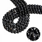 48Pcs 8mm Black Striped Agate Natural Round Loose Real Stone Beads Gemstone Genuine for DIY Hand Made Craft Jewelry Bracelet Earring Necklace String Making Energy Healing Power - color: Black Striped Agate, size: 8mm