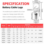 Newdeli 240pcs Heavy Duty Wire Cable Lug Kit, Including 120pcs Tinned Copper Battery Cable Ends Eyelets Tubular SC Ring Terminals + 120pcs Battery Terminal Insulating Covers, Copper Wire Lugs - style: 240Pcs Lugs and Insulating Covers