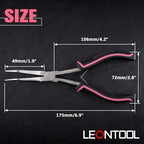 7-Inch Long Reach Bent Needle Nose Pliers Serrated Jaw Bent Long Nose Pliers Extra Long Needle Nose Pliers Jewelry Pliers for Jewelry Making, Wire Wrapping and Object Gripping in Tight Spaces - style: Bent Needle Nose Plier Serrated Jaws