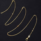 50 Pack Silver Plated Necklace Chains Bulk, Cable Chain Pack for Jewellery Making - color: Silver and Gold, size: 18 Inch