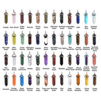 Justinstones Crystal Healing Hexagonal Point Chakra Reiki Pendant Beads Lot - color: 24pcs Mixed
