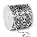 33 Feet Stainless Steel Rolo Box Chain Bulk, 3mm 304 Stainless Steel Square Cable Link Chains Roll Spool for Jewelry Making DIY Craft - color: 3MM Stainless Steel Rolo Box Chain