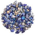500 pcs Natural Chip Stone Beads, Lapis Lazuli 5-8 mm Irregular Gemstones Healing Crystal Loose Rocks Bead Hole Drilled for Jewelry Making Bracelet - color: Lapis Lazuli