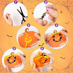 BeYumi Halloween Bracelet Craft Kit - 24 Pack Halloween Boo Letter Beads Friendship Bracelets with Pumpkin Gift Cards DIY Thankful Craft Kit Party School Classroom Party Fun Activities - style: BOO