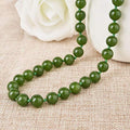 Necklaces, Pendants, 18" 36" 50" 8/10Mm Brazilian Green Jade Gemstones Round Beads Necklace Aa - (Length (Inches):18", Size:8Mm)