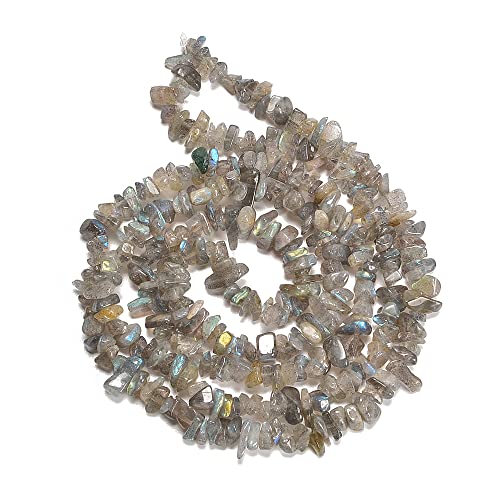 5-8mm Natural Labradorite Gemstone Chips Loose Beads Semi Precious for Jewelry Making DIY Handmade Craft Supplies 1 Strand per Bag Approxi 34" - color: labradorite Chips