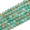 LiQunSweet 110 Pcs 3~3.5mm Natural Russia Amazonite Beads Strands Faceted Round Small Loose Crystal Gemstone Bead Spacer for Jewelry Making Crafting - color: Natural Russia Amazonite Beads_3mm