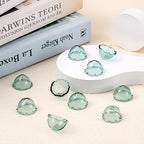 FASHEWELRY 10Pcs Glass Bell Flower Beads Caps Transparent Wind Bell Beads 21mm Glass Fishing Bead Jellyfish Beads for Wind Chimes Craft Jewelry Making (Dark Cyan) - color: Dark Cyan