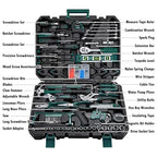CARTMAN 238-Piece Tool Set with Socket Wrench & Auto Repair Tools Mixed General Household Hand Tool Kit, Green Plastic Toolbox Storage Case Comprehensive DIY, Home & Car Maintenance - color: Green