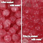 100Pcs Glass Beads 10mm Round Moon Frosted Cracked Water-Activated Transparent Glazed Beads, Ideal for DIY Bracelets Necklaces Phone Charms Craft Supplies (Rose) - color: Rose