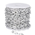 33FT Silver Paperclip Chains Spool, 5mm Aluminum Cable Link Chain Roll Bulk for DIY Crafts Jewelry Making - color: silver, size: 5MM