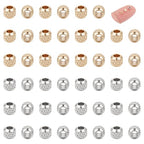 UNICRAFTALE 100Pcs 2 Colors Stainless Steel Rondelle Beads Golden Texture Spacer Beads Metal Stopper Loose Bead Rondelle Seamed Beads for DIY Bracelet Necklaces Jewelry Making - color: Golden and Stainless Steel Color