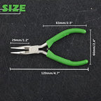 Mini Bent Nose Pliers with Serrated Jaw 4.7 Inches Bent Chain Nose Pliers for Jewelry Making Wire Cutter for Crafting and Repair Working in Tight Spaces - style: Bent Nose Pliers serrated jaws