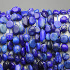 MJDCB Natural Irregular Shape Stone Beads 6-8mm Lapis Lazuli Gemstone Energy Cured for Jewelry Making Bracelet Necklaces - color: Lapis lazuli