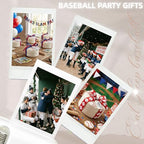12-Pack Baseball Jewelry Box Bulk Team Gifts for Girls & Moms, White Round Mini Travel Jewelry Case with Red Stitching, Senior Night Tournament Gifting, Baseball Mom Accessories - style: Baseball
